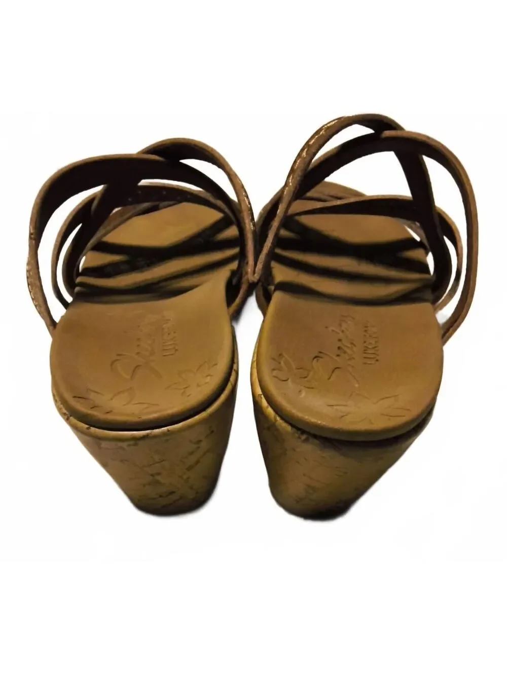 Skechers Brown Strappy Wedge Sandals Size 8